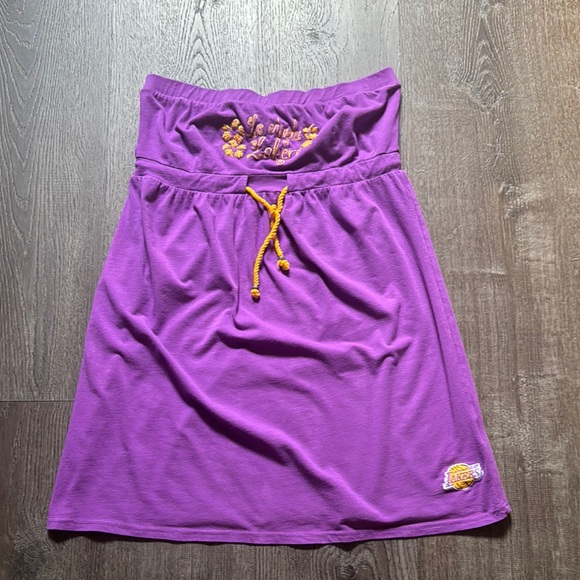 Purple Embroidered Women's Dress - Picture 1 of 5